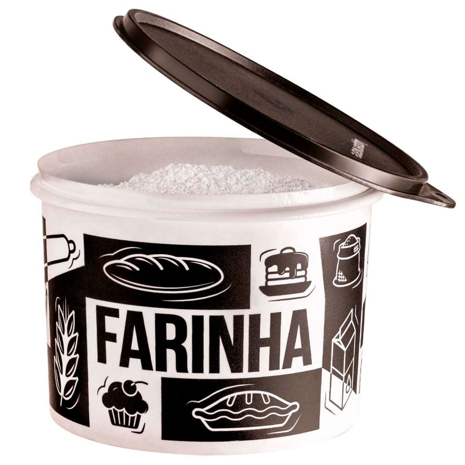 Pote p/ alimentos Tupper Caixa Farinha Tupperware 1,8Kg Pop Box
